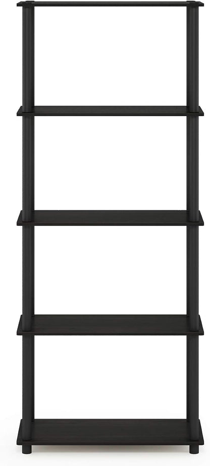 Furinno TURN-N-TUBE Storage Shelves, 5-Tier Book Shelf, Corner Shelf, Toolless - Image 5