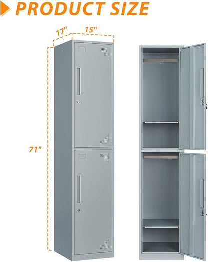 Metal Locker for Home, Dressing Room, Lockable Locker Cabinet - Image 3