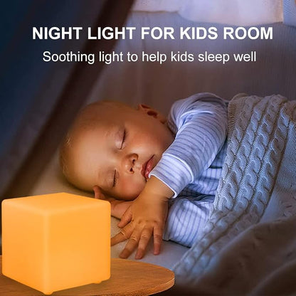 6-in LED Cube Night Light, Rechargeable LED Light Cube w/Remote, Dimmable 16 - Image 7