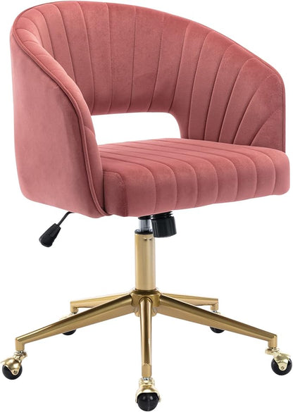 Home Office Chair Swivel Velvet Desk Chair Accent Armchair Upholstered Modern by KCC