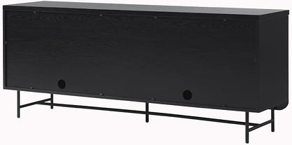 Walker Edison Reema Fluted 4-Door Kitchen Sideboard Buffet Console, 69 Inch - Image 7