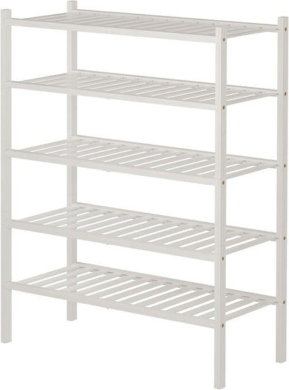 ROMGUAR CRAFT 5 Tier Bamboo Shoe Rack - Image 5