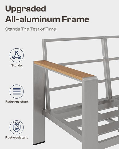 Aluminum Outdoor Patio Furniture Set - Image 3