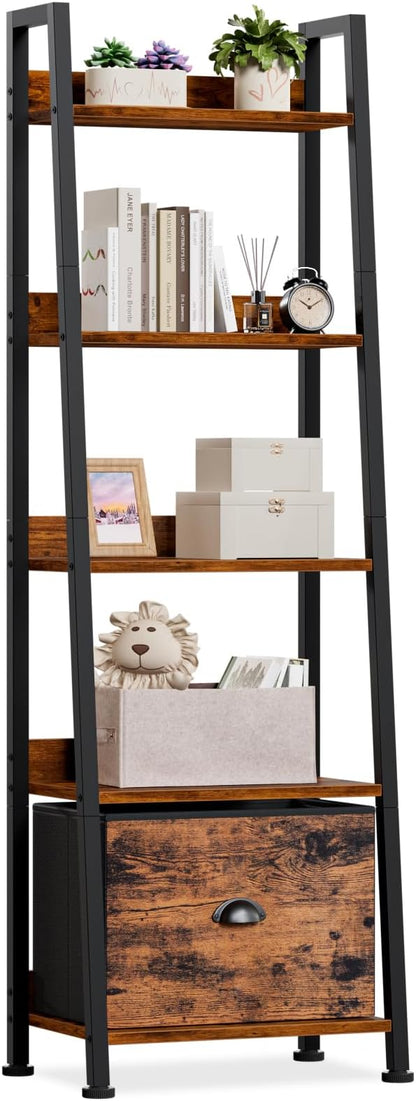 Furologee 5-Tier Ladder Shelf, Ladder Bookshelf by Furologee