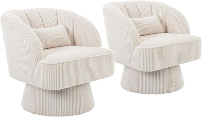 Garvee Ultra-Plush Swivel Accent Chair, 360° Barrel Lounge Chair by Garvee