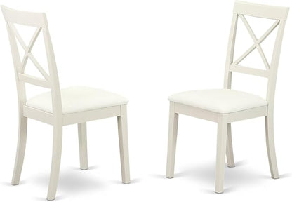 East West Furniture DLBO5-LWH-LC 5 Piece Dining Room Furniture Set Includes a - Image 4