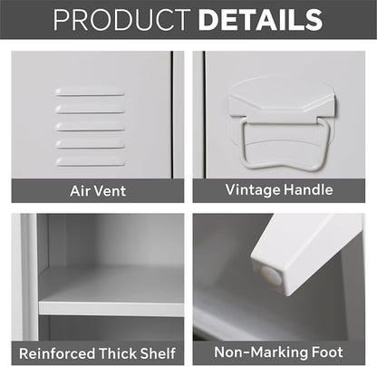 MIOCASA TV Stand 3 Door Metal Storage Locker Cabinet - Image 4