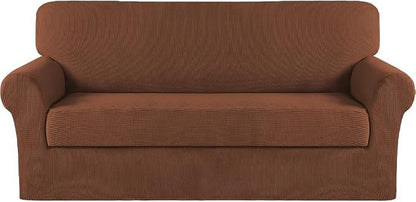 Turquoize Stretch Sofa Slipcover 2 Pieces Sofa Cover Couch Cover by Turquoize