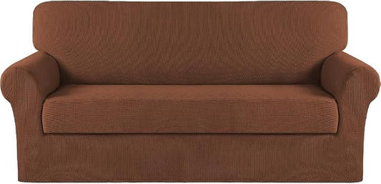Turquoize Stretch Sofa Slipcover 2 Pieces Sofa Cover Couch Cover by Turquoize