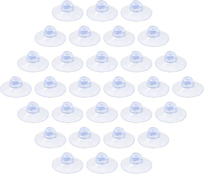 30 Pack Clear PVC Plastic Suction Cups, Anti-Collision, Transparent, Without by Qjaiune