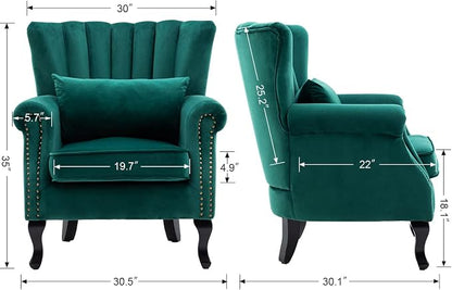 Velvet Accent Chairs Set of 2 - Image 3