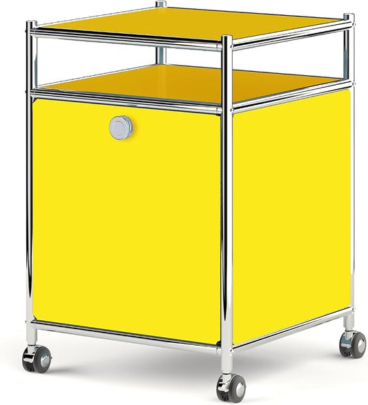 Matte Storage Cart with Flap Door, Large Capacity Storage Cart with Detachable by SIMPLINK