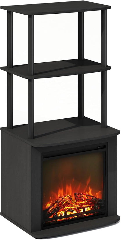 Furinno Turn-N-Tube Side Table, 3-Tier NO Heat Fireplace End Table by Furinno-FitsYourSpaceFitsYourBudget