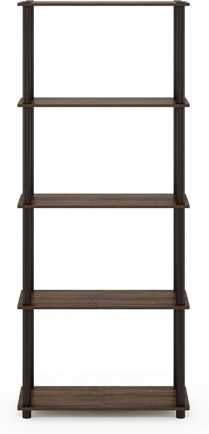 Furinno TURN-N-TUBE Storage Shelves, 5-Tier Book Shelf, Corner Shelf, Toolless - Image 6