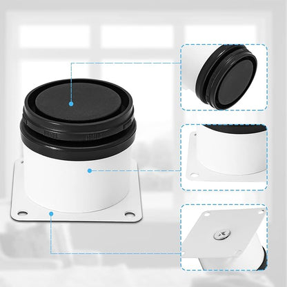 Set of 4 Stainless Steel Furniture Legs 2 Inch, Adjustable Round Cabinet Legs - Image 4