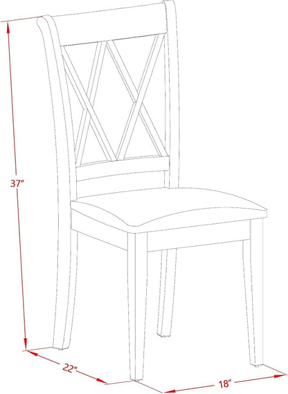 East West Furniture CLC-LWH-W Clarksville Dining Room Chairs - Image 3
