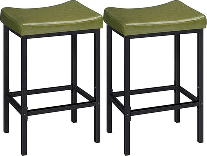 HOOBRO Bar Stools, Counter Height Stools, Saddle Barstools by HOOBRO
