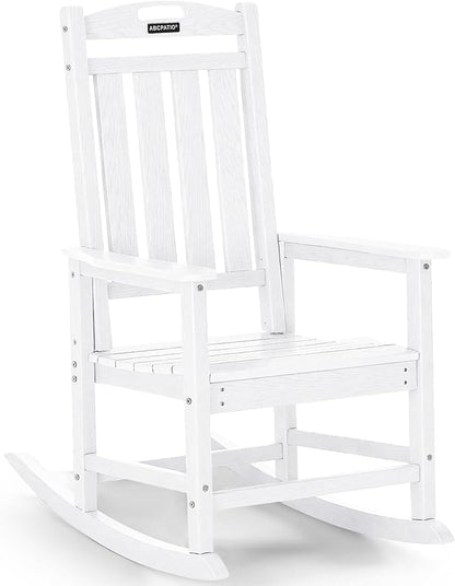 Outdoor Adirondack Rocking Chairs All-Weather HDPE Patio Rocker Chair by ABCPATIO