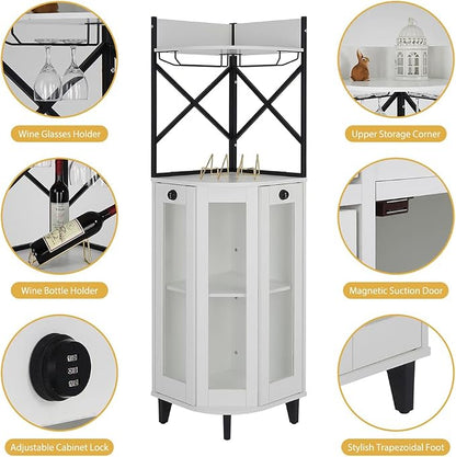 COCO DESIGN Corner Wine Cabinet - Image 6