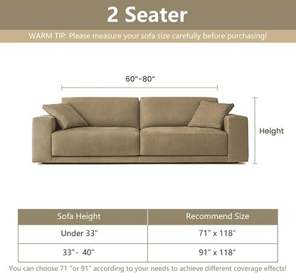 MYSKY HOME Couch Covers for Sofa, Dog Couch Cover Protector, Dark Grey Lines - Image 8