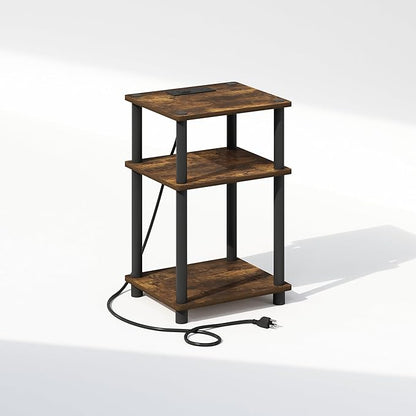 Furinno JUST Night Stand, 3-Tier Turn-N-Tube Nightstand by Furinno-FitsYourSpaceFitsYourBudget