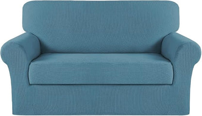 Turquoize Stretch Sofa Slipcover 2 Pieces Sofa Cover Couch Cover by Turquoize