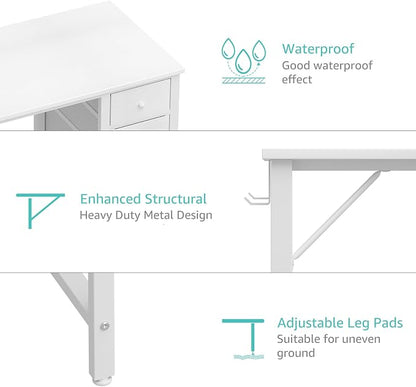 Lufeiya White Computer Desk - Image 7