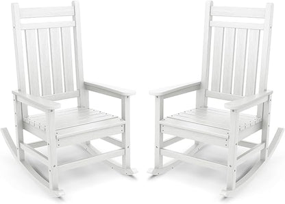 SERWALL Outdoor Rocking Chair, HDPE Rocking Chair by SERWALL