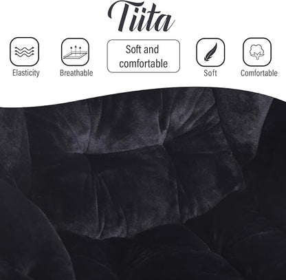 Tiita Lazy Chair with Ottoman, Comfy Leisure Sofa Armchair with Ottoman - Image 9