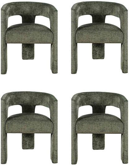 Jofran Gwen Jacquard Upholstered Accent Chair, Modern Luxury Plush Sculptural by Jofran+Inc.