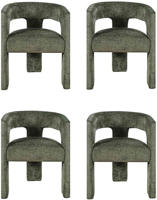 Jofran Gwen Jacquard Upholstered Accent Chair, Modern Luxury Plush Sculptural by Jofran+Inc.