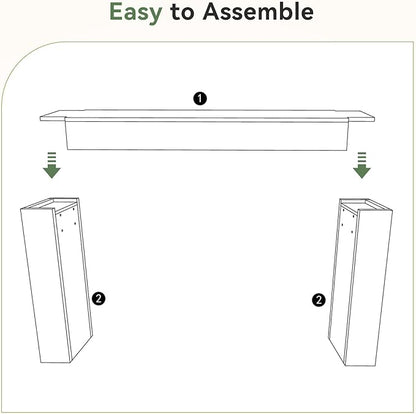 Solid Wood Console Table, 63-Inch Farmhouse Sofa Table Behind Couch - Image 7