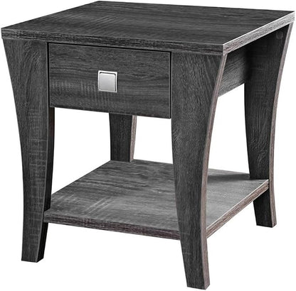 Furniture of America Ami Transitional Wood Storage End Table in Gray by FurnitureofAmerica