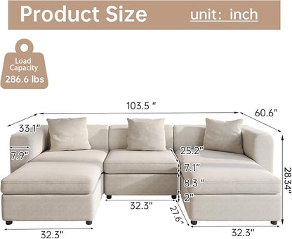 Guyii Velvet Sectional Sofa, 173.23" L Oversized 5-Seat Convertible Couch - Image 2
