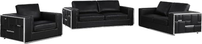 Blackjack Furniture Catania Modern Top Grain Italian Leather Sofa Set by BlackjackFurniture