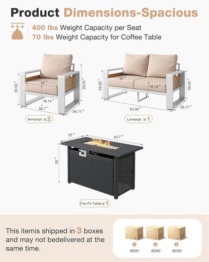 Aoxun Aluminum Patio Furniture Set - Image 7
