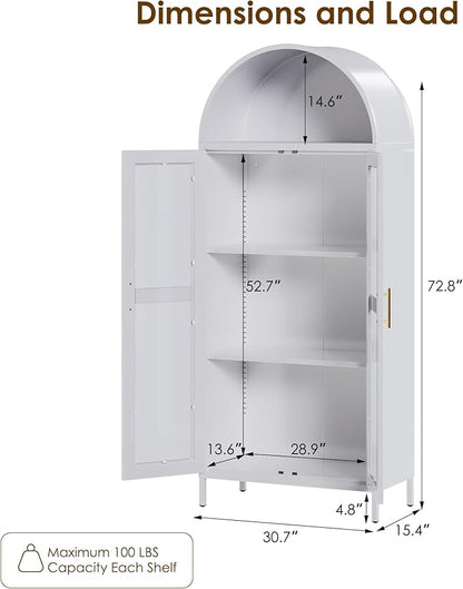 VEXPOR 73" Tall Arched Display Cabinet - Image 2