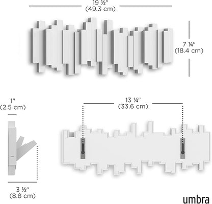 Umbra Sticks Wall-Mounted Coat Rack Rail Hook - Image 3