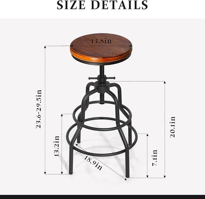 LOKKHAN Vintage Industrial Barstools - Image 8