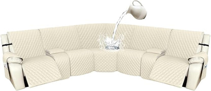 Arfntevss Recliner Sectional Couch Covers 1OO% Waterproof L Shape Sofa Cover by Arfntevss