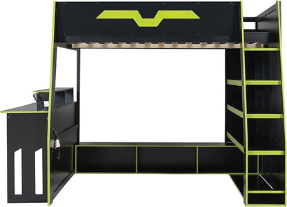 Full Size Wood Esports Loft Bed - Image 4
