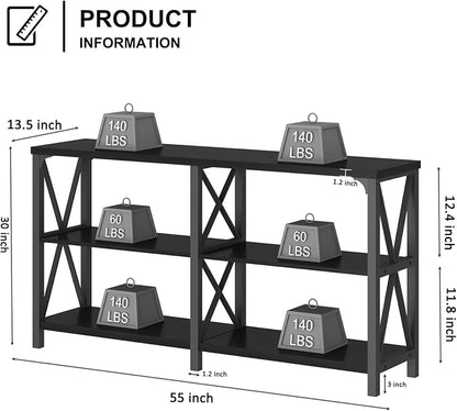 LVB Black Console Table, Modern Entryway Table - Image 2
