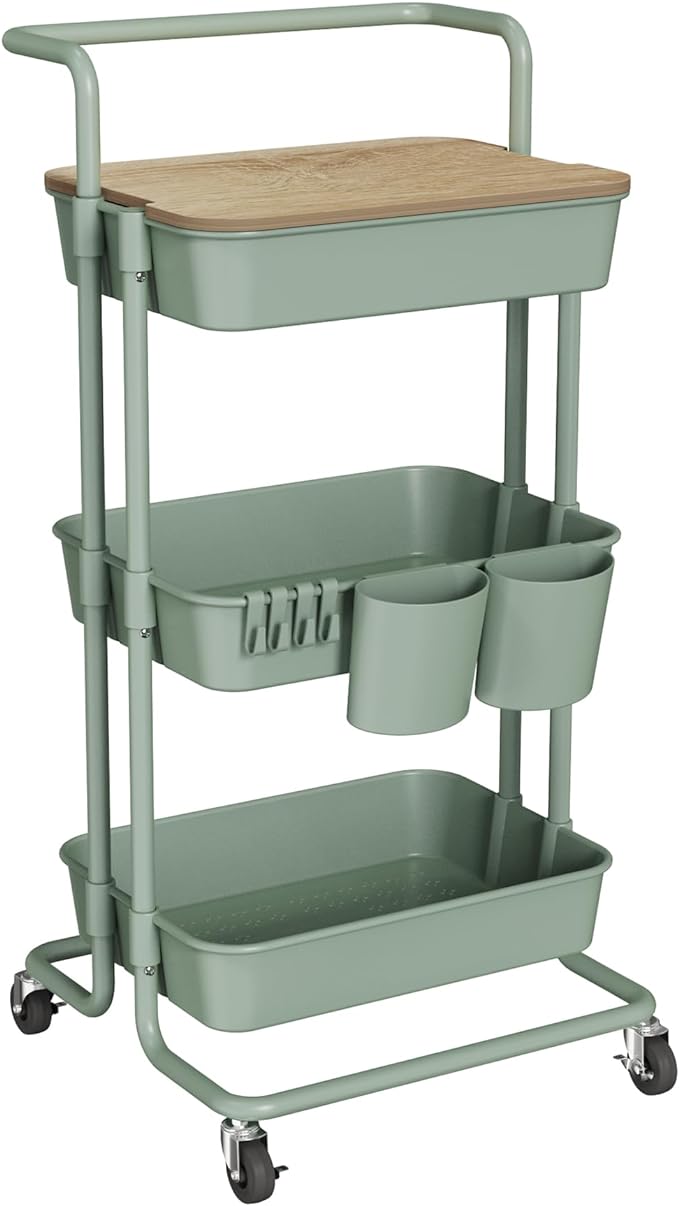 DTK 3 Tier Rolling Utility Cart by DTK
