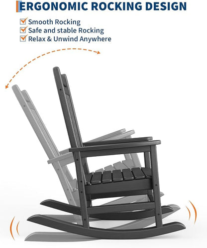 GarveeLife Rocking Chair Outdoor Set of 2 - Image 4