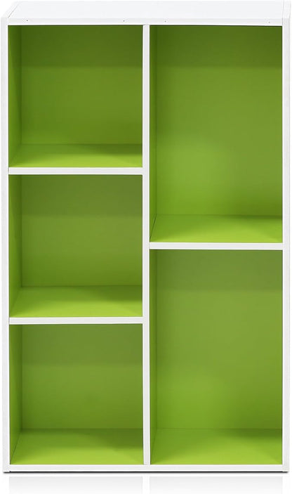 Furinno LUDER Book Shelf, 5-Cube Bookshelf, Reversible Bookcase, 9.4 x 19.5 x - Image 8