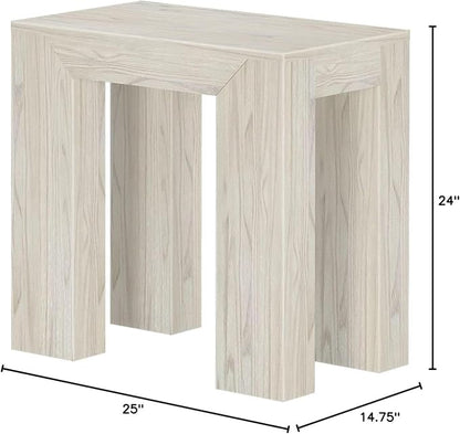 Plank+Beam Modern Rectangular Side Table, Slim Side Table - Image 2