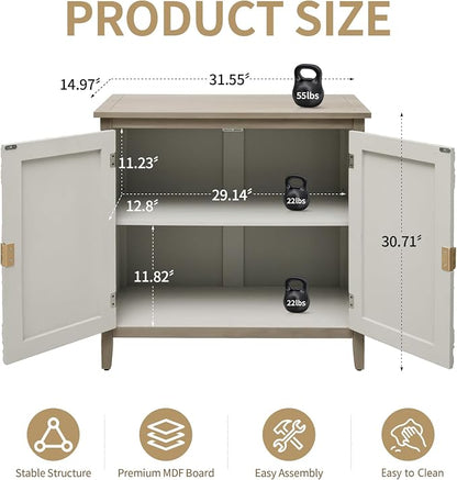 Sideboard Buffet Cabinet Set of 2 - Image 2