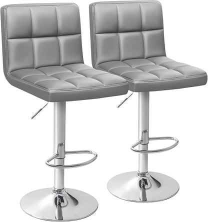 Homall Bar Stools Modern PU Leather Adjustable Swivel Barstools, Armless by Homall