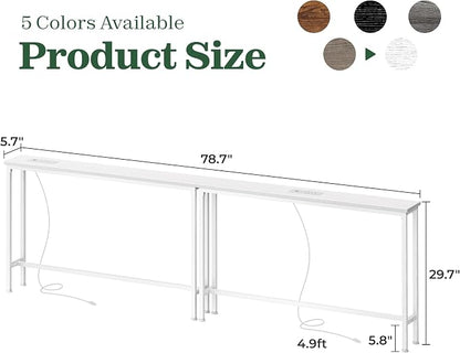 SUPERJARE 5.7 Inch Narrow Console Table - Image 3