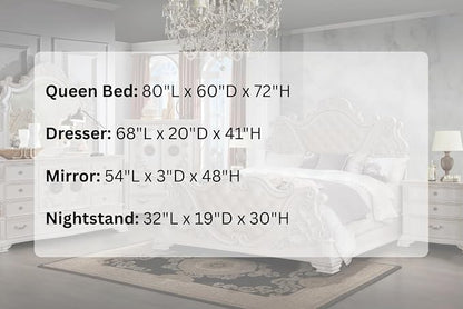 First of a Kind Santa Monica Traditional 4 Piece Queen Bedroom Set - Image 5